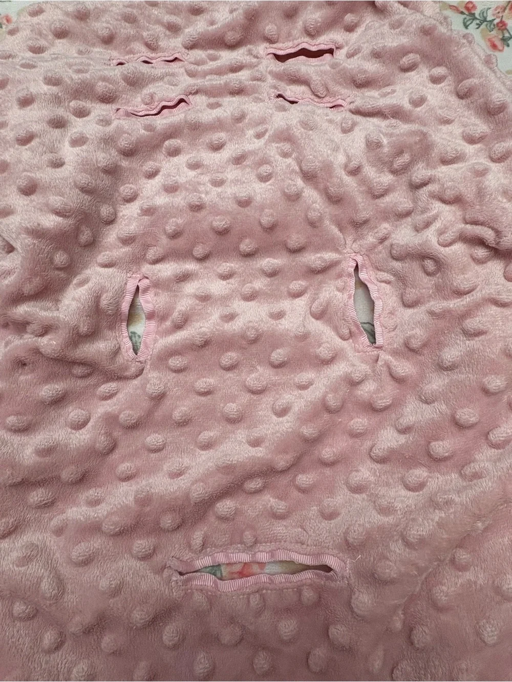Soft Pink Minky Infant Car Seat Cover - Kids Accessories